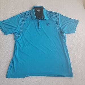 AND1 Blue 2XL Polyester Golf/Polo Shirt Athletic Performance Breathable